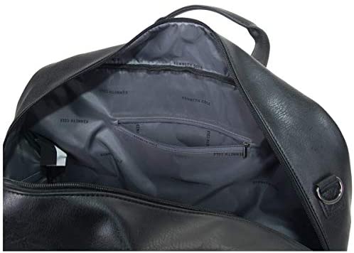 Kenneth Cole Reaction Port Stanley 20" Duffel Pebbled Vegan Leather Carry On Shoulder Duffle Travel Bag, Black - Afbeelding 12