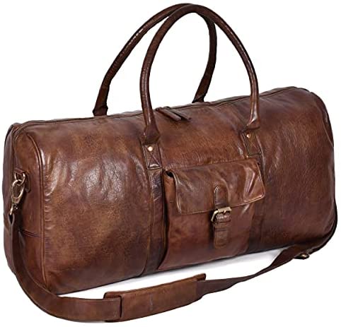 Leather Duffel Bags for Men and Women Full Grain Leather Travel Overnight Weekend Leather Bags Sports Gym Duffel for Men