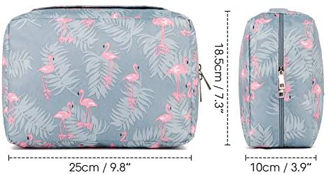 Hanging Travel Toiletry Bag Cosmetic Make up Organizer for Women and Girls Waterproof (A-Flamingo) - Afbeelding 7