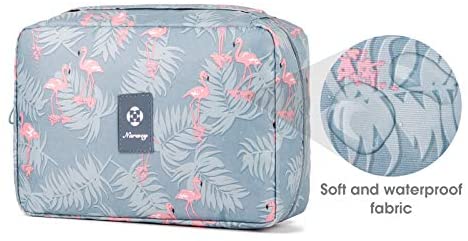 Hanging Travel Toiletry Bag Cosmetic Make up Organizer for Women and Girls Waterproof (A-Flamingo) - Afbeelding 4