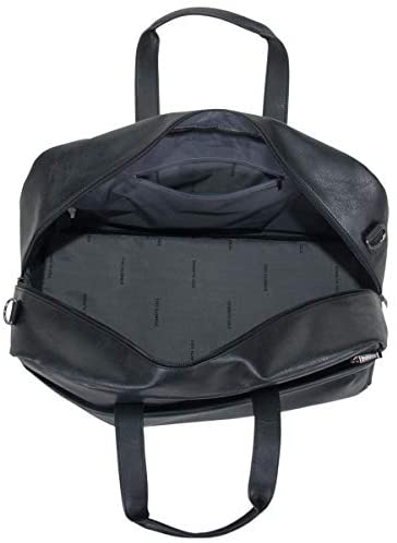 Kenneth Cole Reaction Port Stanley 20" Duffel Pebbled Vegan Leather Carry On Shoulder Duffle Travel Bag, Black - Afbeelding 8