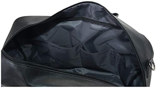 Kenneth Cole Reaction Port Stanley 20" Duffel Pebbled Vegan Leather Carry On Shoulder Duffle Travel Bag, Black - Afbeelding 11