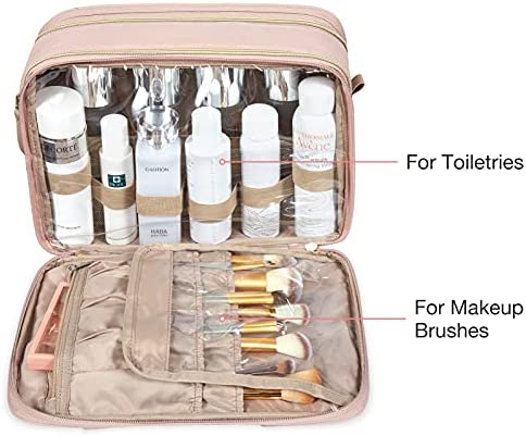 Large Toiletry Bag, Bagsmart Travel Makeup Organizer Water-resistant Makeup Cosmetic Bag Travel Bag for Accessories, Shampoo, Full Sized Container, Toiletries - Afbeelding 3