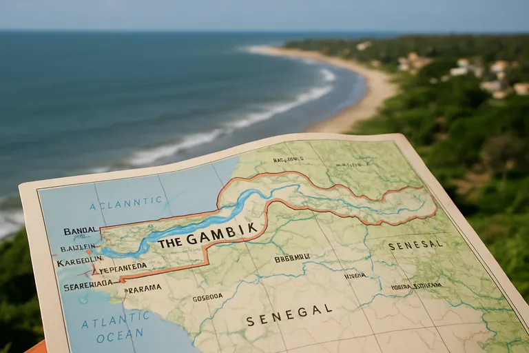 Gambia in kaart: ontdek routes, regio’s en stranden van rivierdelta tot atlantische kust