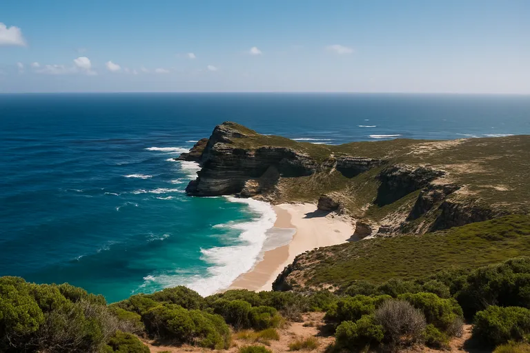 Kaap de goede hoop: de ligging op het kaapse schiereiland in Zuid-afrika