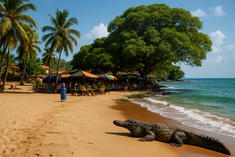 Tropisch bakau: strand, cultuur en wildlife aan de gambiaanse kust